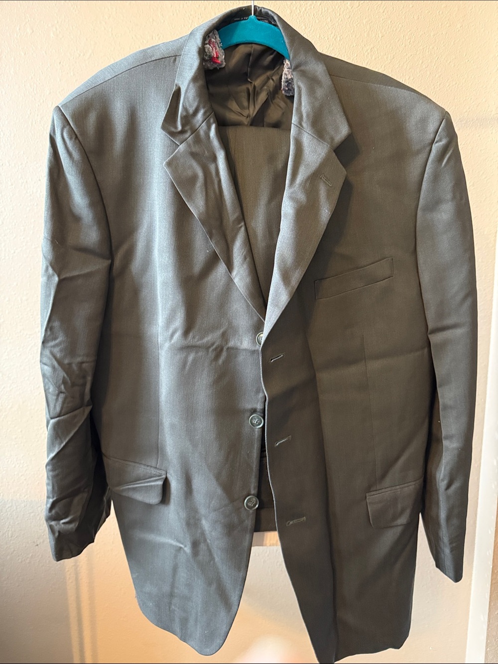 Jones New York Men's Dark Gray Single-Breasted Suit